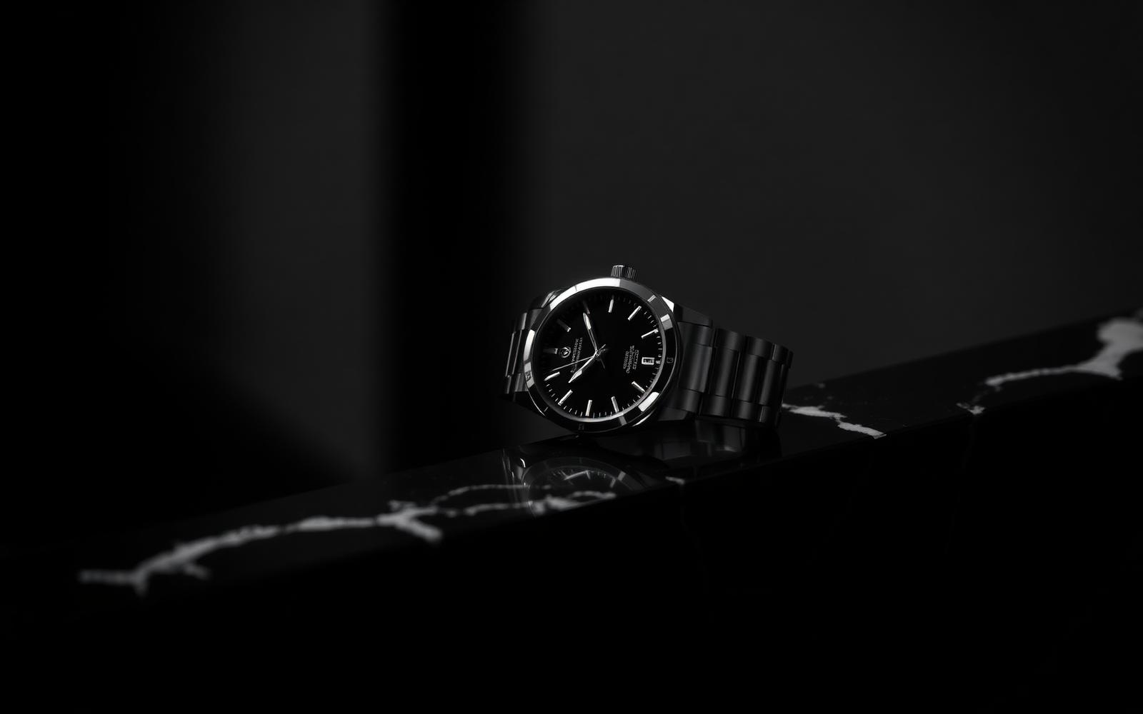 Luxury timepiece on marble